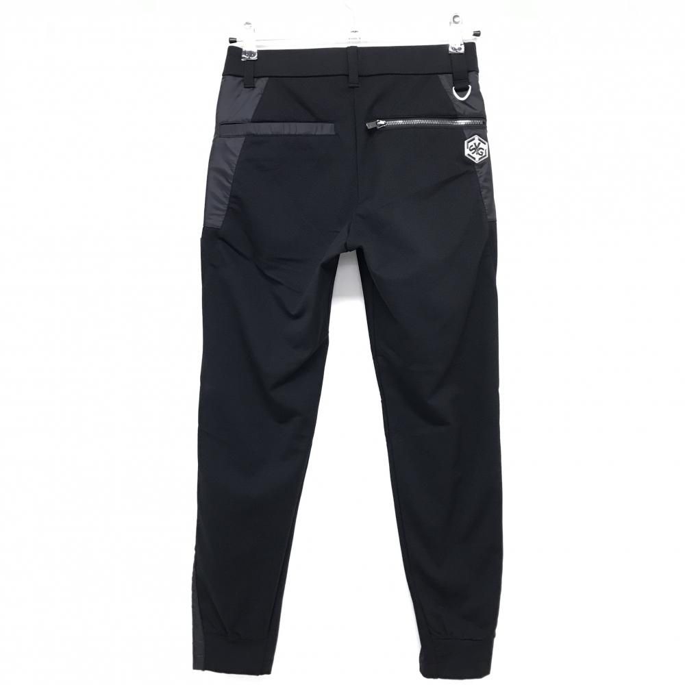 新品】SY32 パンツ 黒 サイドロゴ ストレッチ レディース S 新品】SY32 パンツ 黒 サイドロゴ ストレッチ レディース S