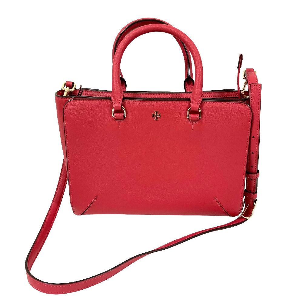 レディース 美品 TORY BURCH トリーバーチ サフィアーノレザー 2way 