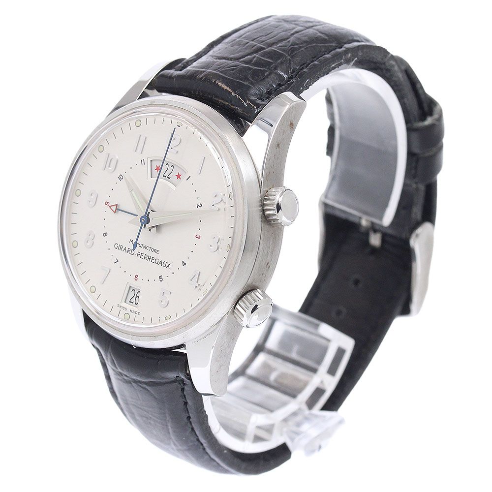  ジラール ペルゴ GIRARD PERREGAUX 4940 トラベラーII GMT デイト 自動巻き メンズ _945661 通気性 自動巻き時計 腕時計(アナログ)