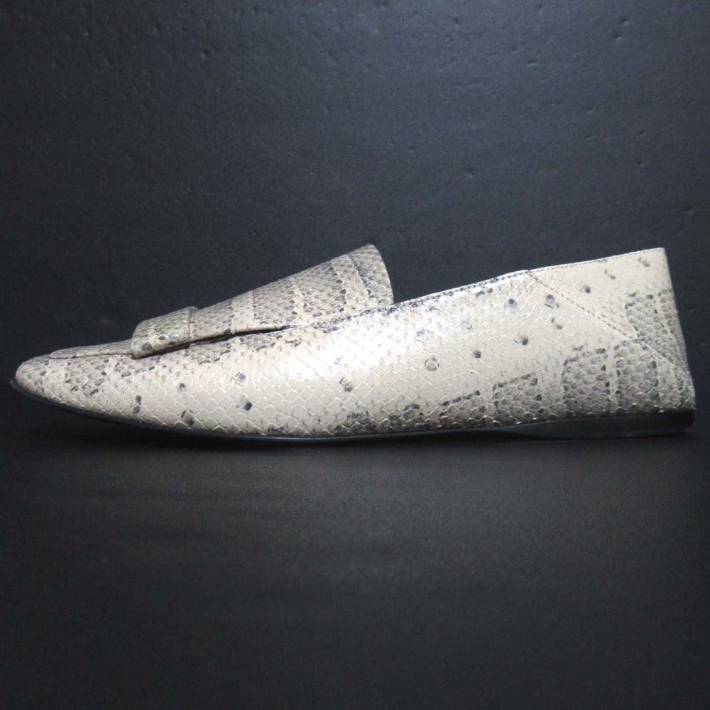美品 Sergio Rossi セルジオロッシ SR1 パイソン片押し かかと踏み