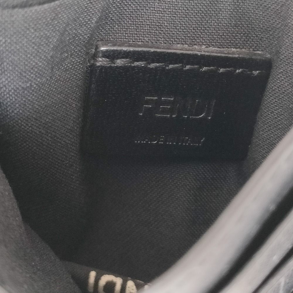 良品 FENDI フェンディ モンスター バグズアイ レザー パスケース