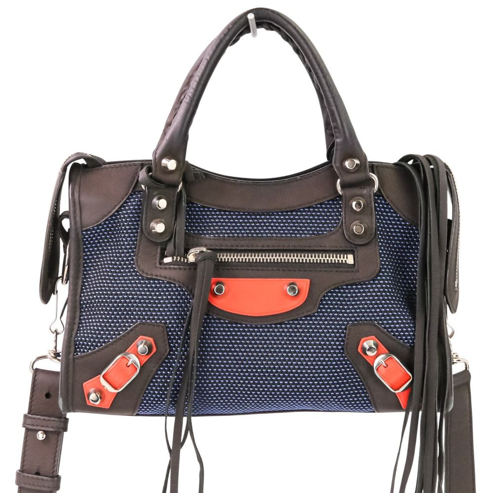 良品 BALENCIAGA バレンシアガ クラシック ミニシティ メッシュ 2WAY 