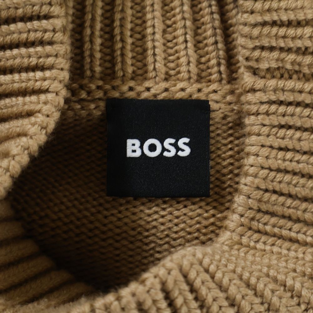 BOSS (ボス) ハイネック ローゲージニットセーター ベージュ - メルカリ