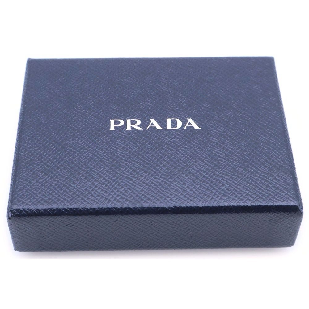 PRADA (プラダ) サフィアーノ レザー キーケース キーリング ネイビー