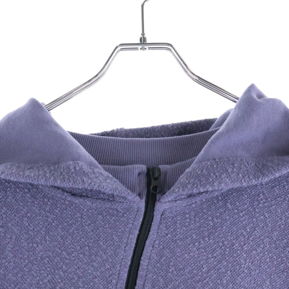 FFFPOSTALSERVICE トリプルエフポスタルサービス 25AW ROUND HEM CURVED ZIP-UP HOODIE ラウンドヘム カーブジップアップフーディーパーカー パープル FFFPOSTALSERVICE (トリプルエフポスタルサービス) 25AW ROUND HEM