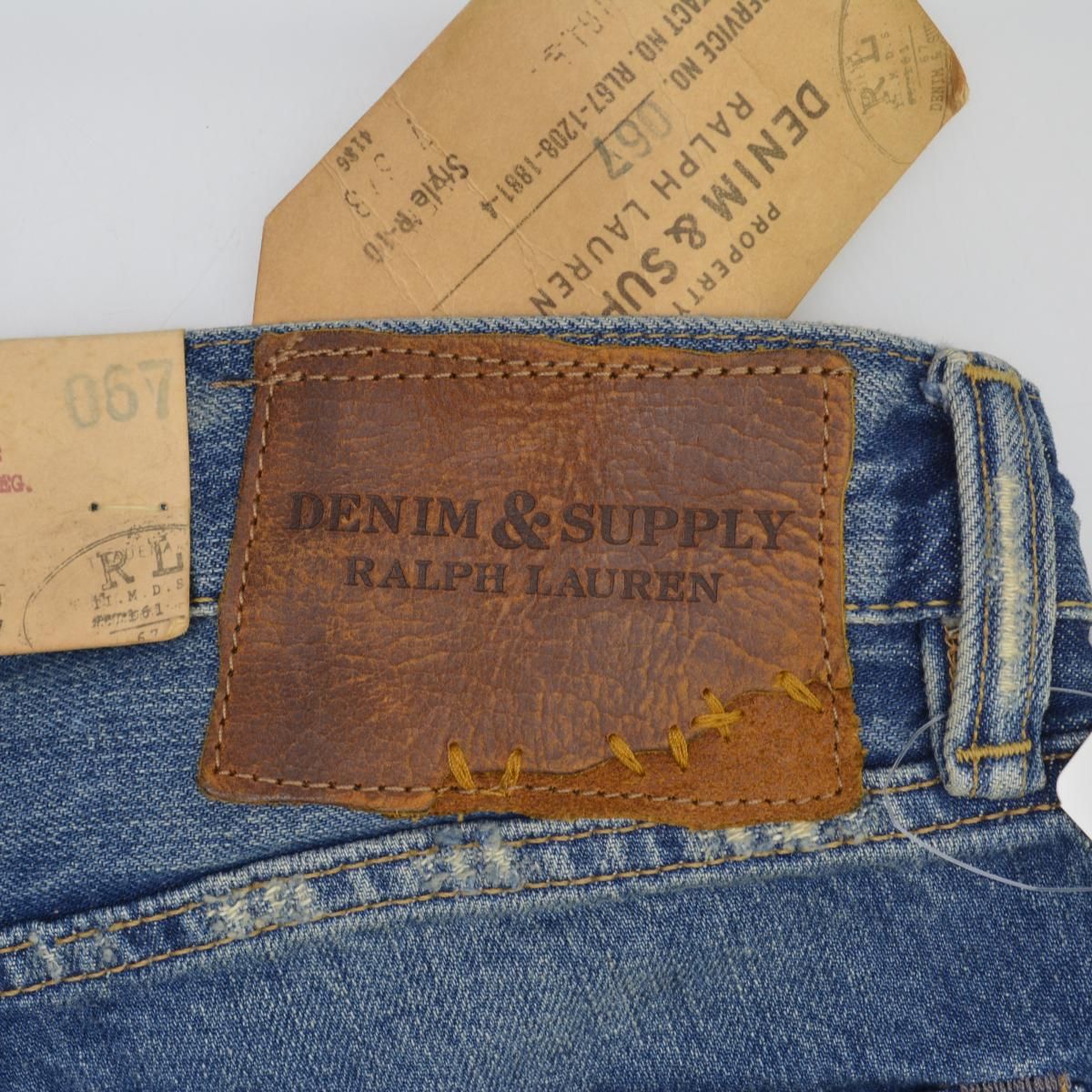 Denim&SupplyRalphLauren】SLIM LOW RISE TAPERED リペア加工デニム