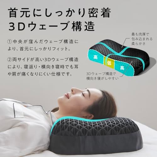 ヒツジのいらない枕 枕 まくら テンセル枕カバー付き 丸洗いOK 高め枕 