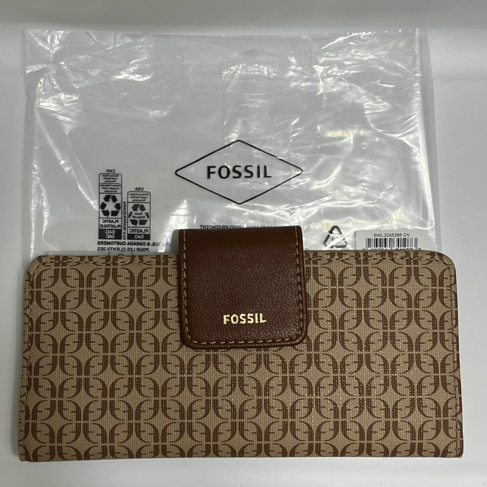 Fossil フォッシル カードケース レディース マディソン プリント タブ 