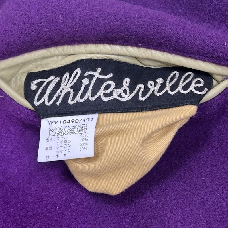 ホワイツビル wv10490 フルデコスタジャン purple ワッペン 42 メンズ