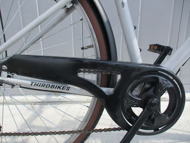 E896★　17800円★整備済み スポーツ中古自転車 【クロスバイク　THIRDBIKES　グレー　27インチ】 E896整備済み完成車発送中古自転車【クロスバイク THIRDBIKES グレー