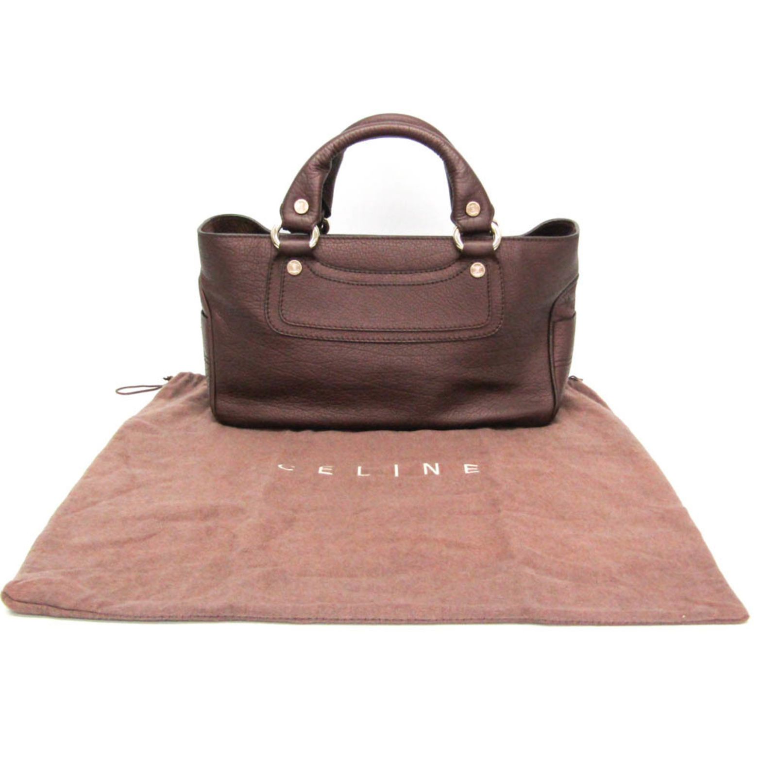 セリーヌ(Celine) ブギー レディース レザー ハンドバッグ ダーク