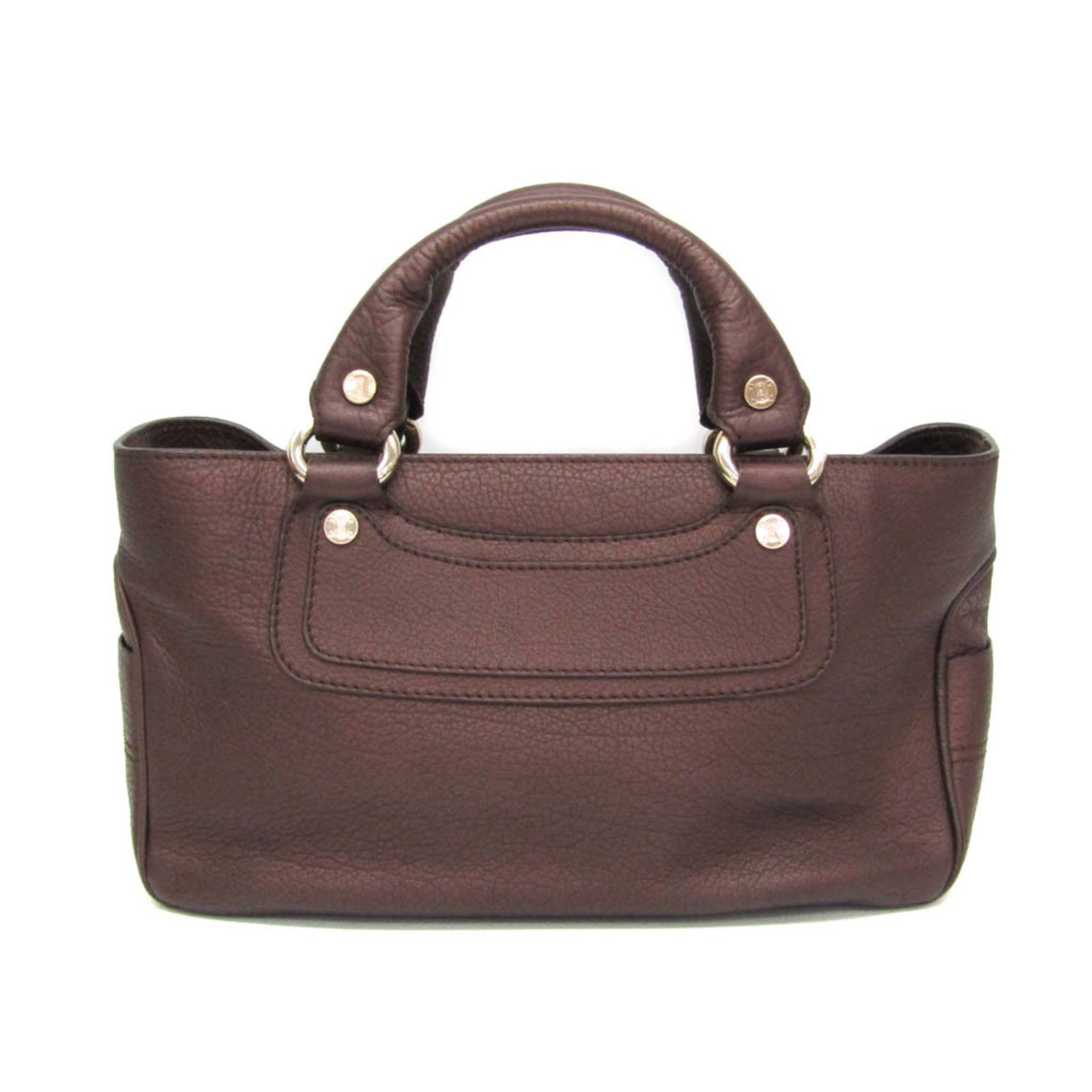 セリーヌ(Celine) ブギー レディース レザー ハンドバッグ ダーク