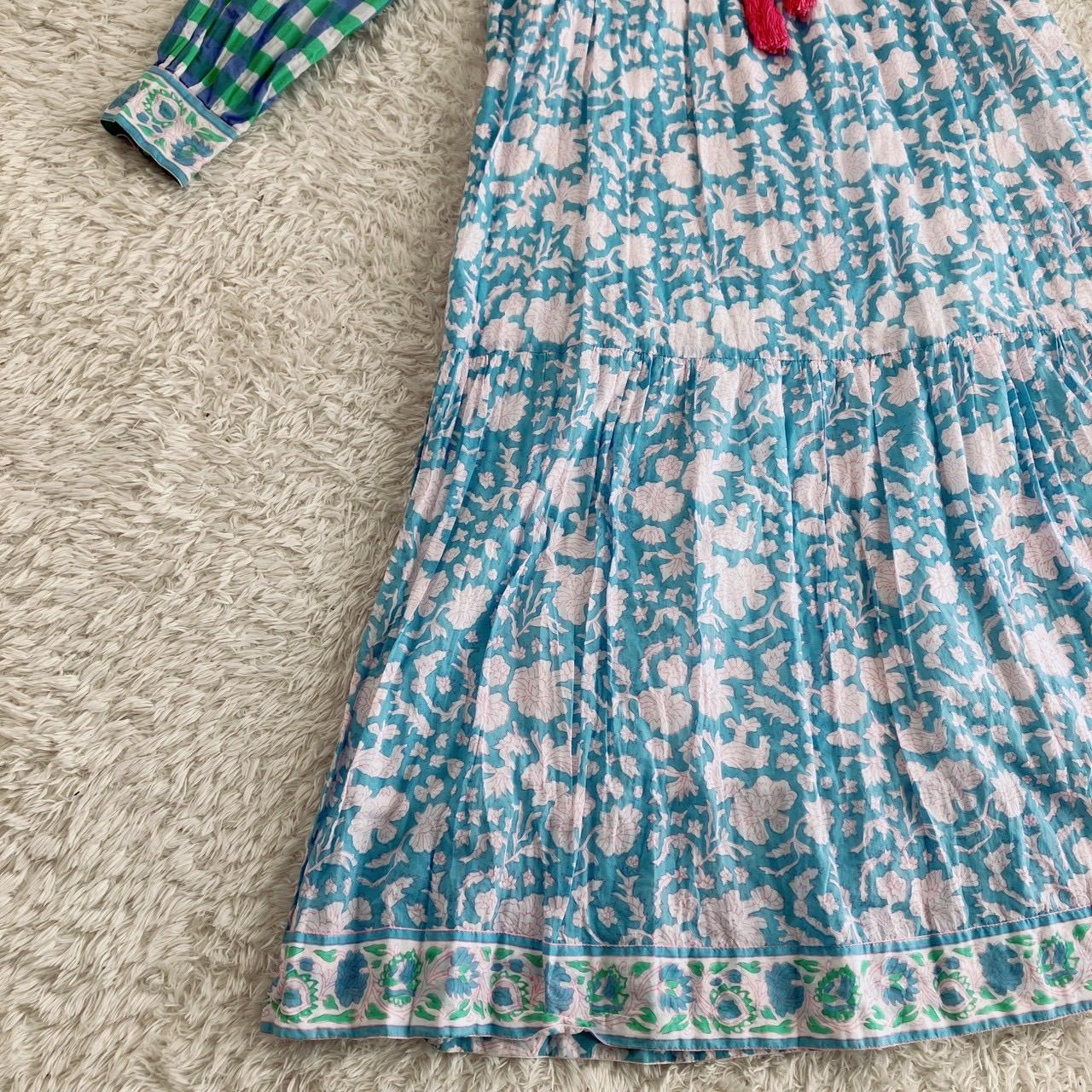 SZ Blockprints エスゼットブロックプリント ロングワンピース 花柄 総