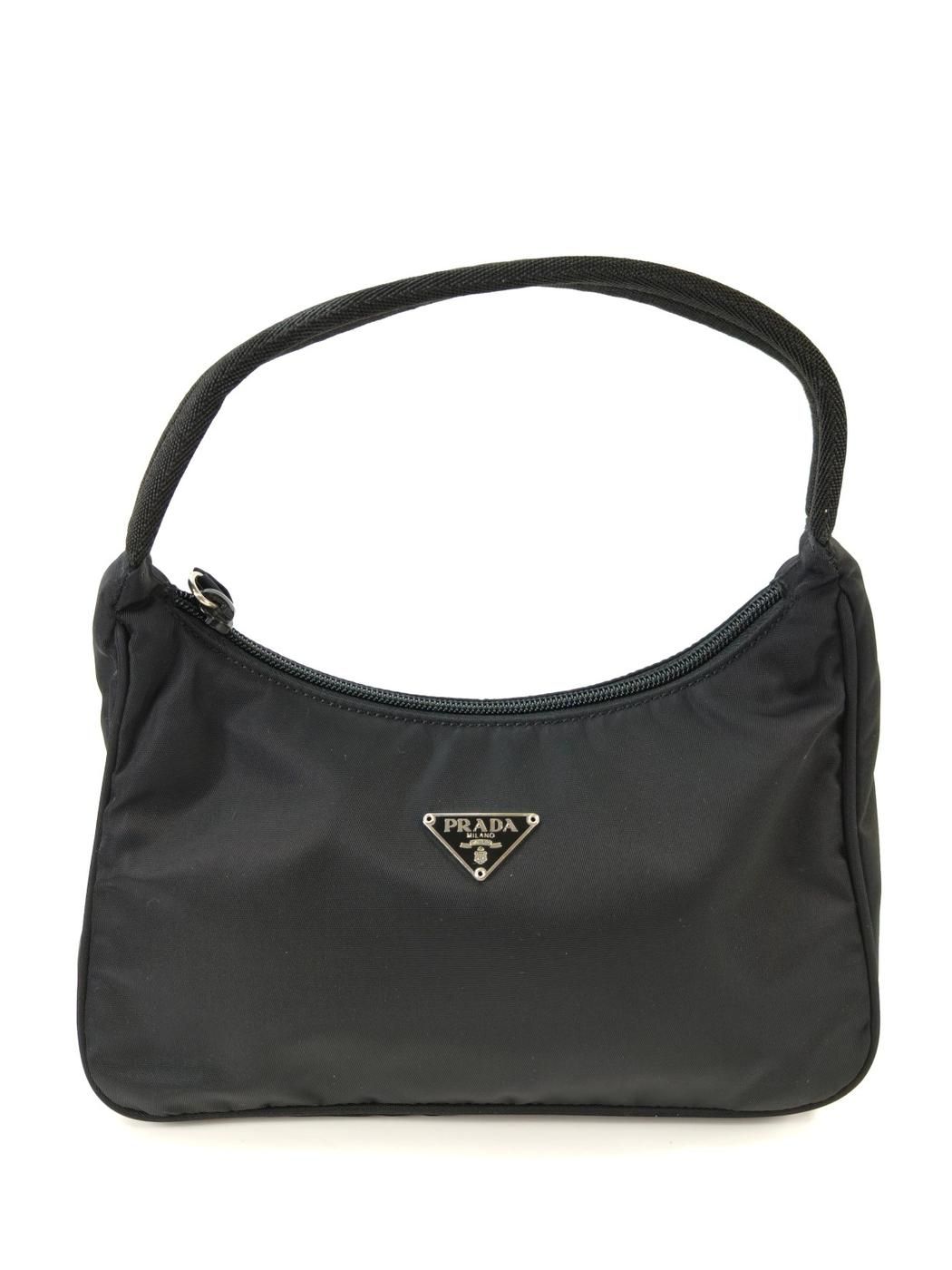 PRADA ブラック ナイロン ハンドバッグ PRADA プラダ ナイロン ハンドバッグ ワンショルダー ブラック 管理
