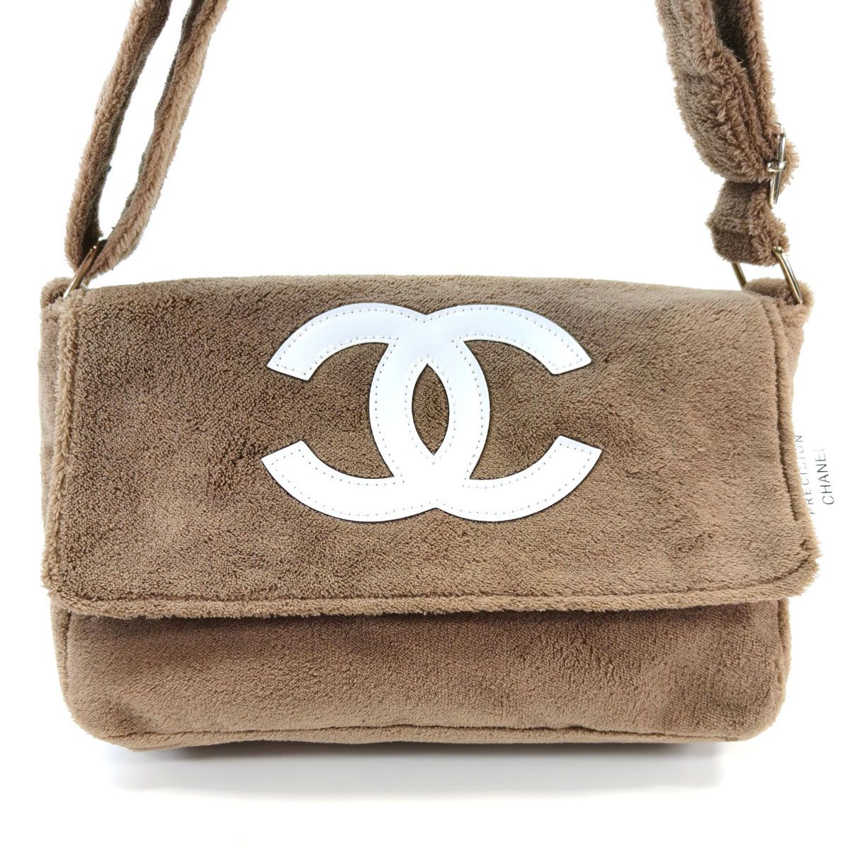 CHANEL シャネル ノベルティ パイル地 ショルダーバッグ ベージュ 管理 