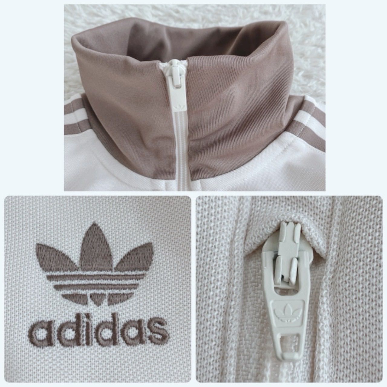 極美品！adidas アディダス トラックジャケット ライトベージュ モカ