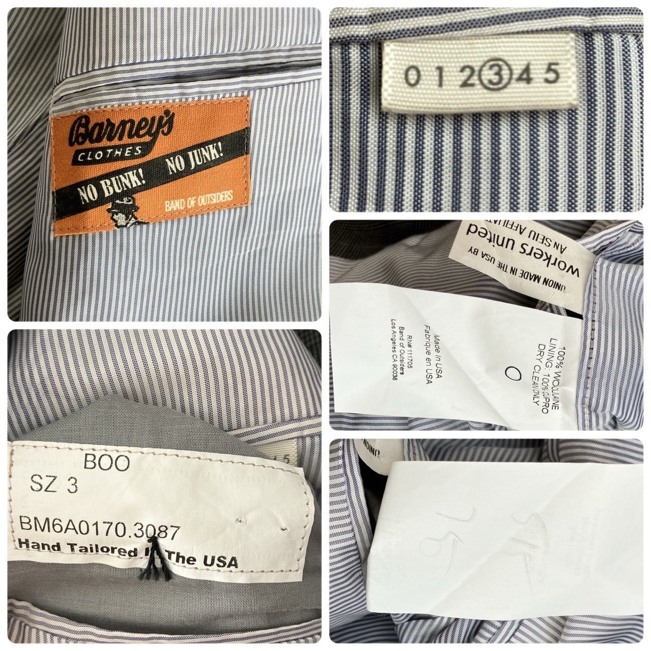 美品！USA製 BAND OF OUTSIDERS バンドオブアウトサイダーズ スーツ 