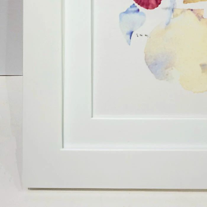 いわさきちひろ 「貝がらと赤い帽子の少女」 色紙額 額付き 複製画