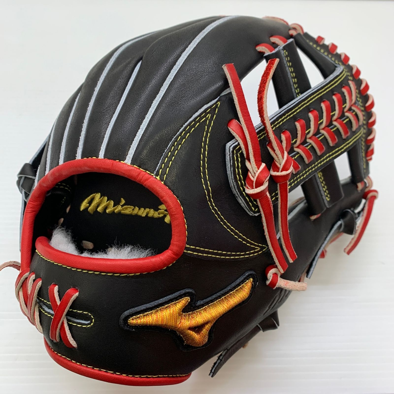 Mizuno Pro 軟式グローブ 黒/赤　左手用 ミズノ MIZUNO ミズノプロ 軟式 大人 一般 内野手用 グローブ グラブ