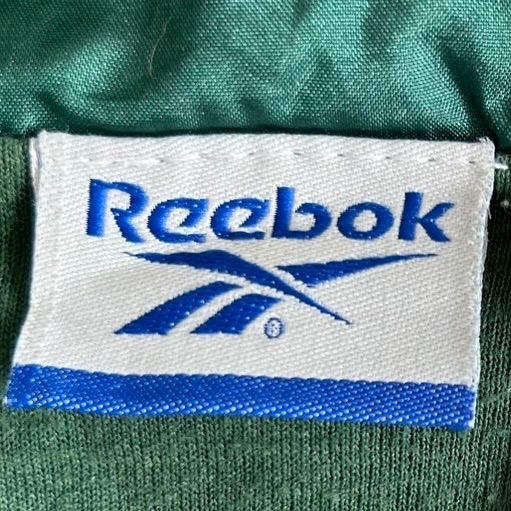 90s Reebok リーボック ナイロンジャケット 緑 XL 刺繍ロゴ オーバー