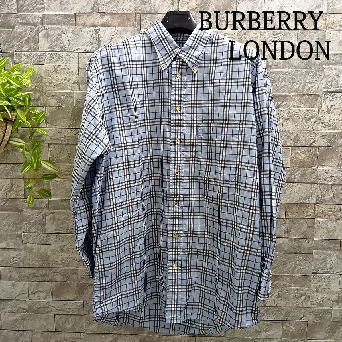 BURBERRY LONDON バーバリーロンドン 長袖 シャツ チェック柄 コットン 
