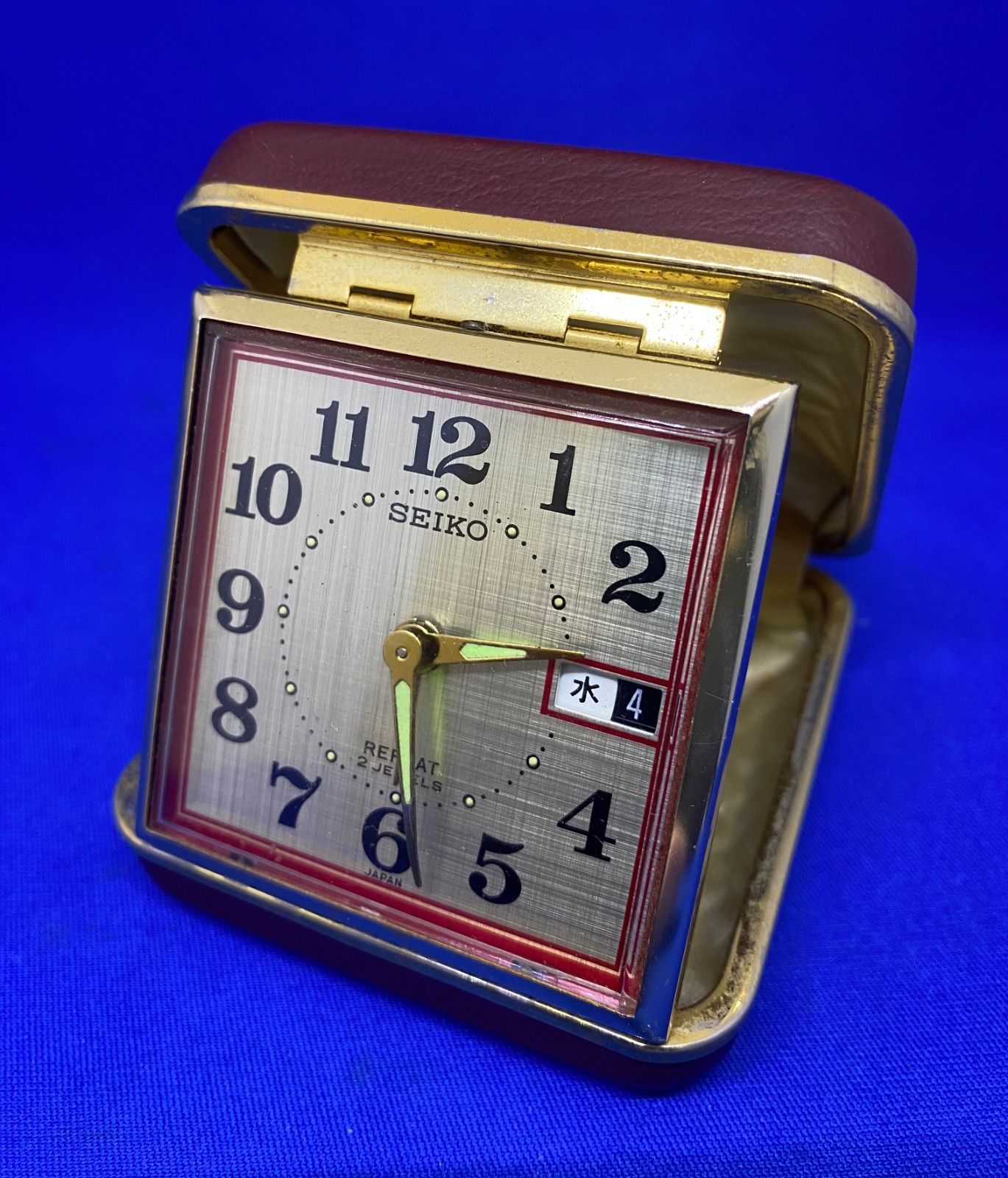 昭和レトロ SEIKO セイコー トラベルクロック 手巻き ゼンマイ式