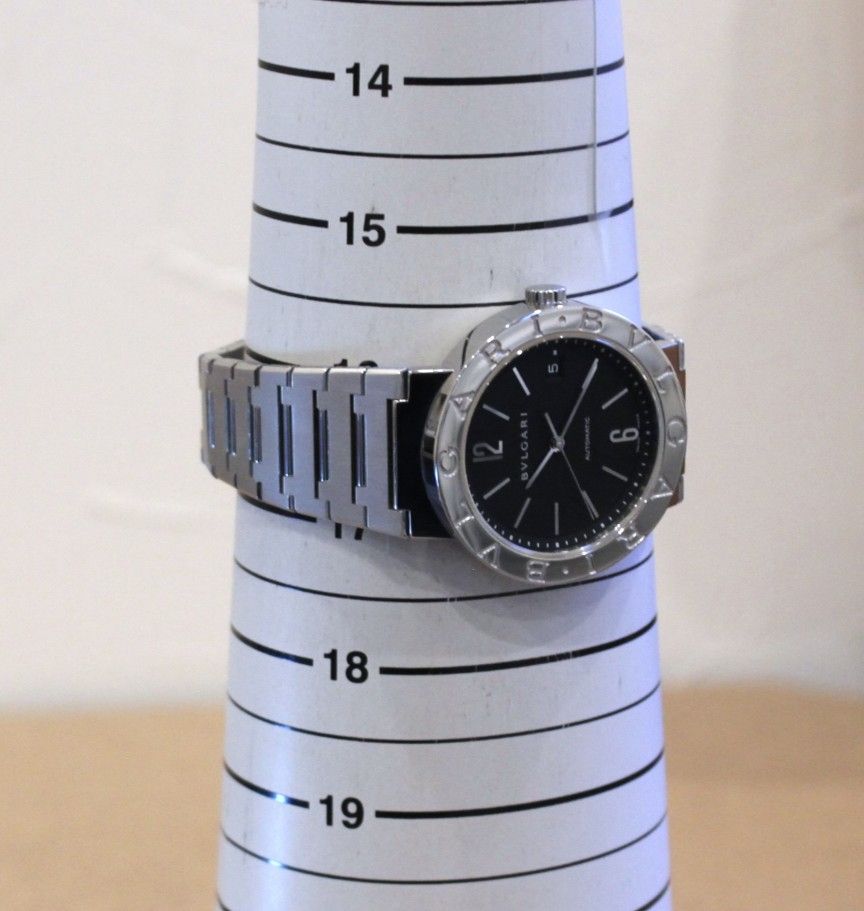  VRW-1658 時計 BVLGARI ブルガリ BB38SS ブルガリ ブルガリ BK文字盤 メンズ 自動巻き 稼働品 Vネック 自動巻き時計 腕時計(アナログ)