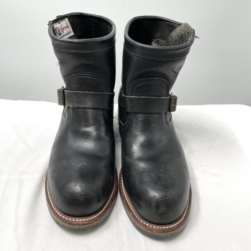 中古】90s CHIPPEWA エンジニアブーツ ブラック サイズ7E チペワ[17