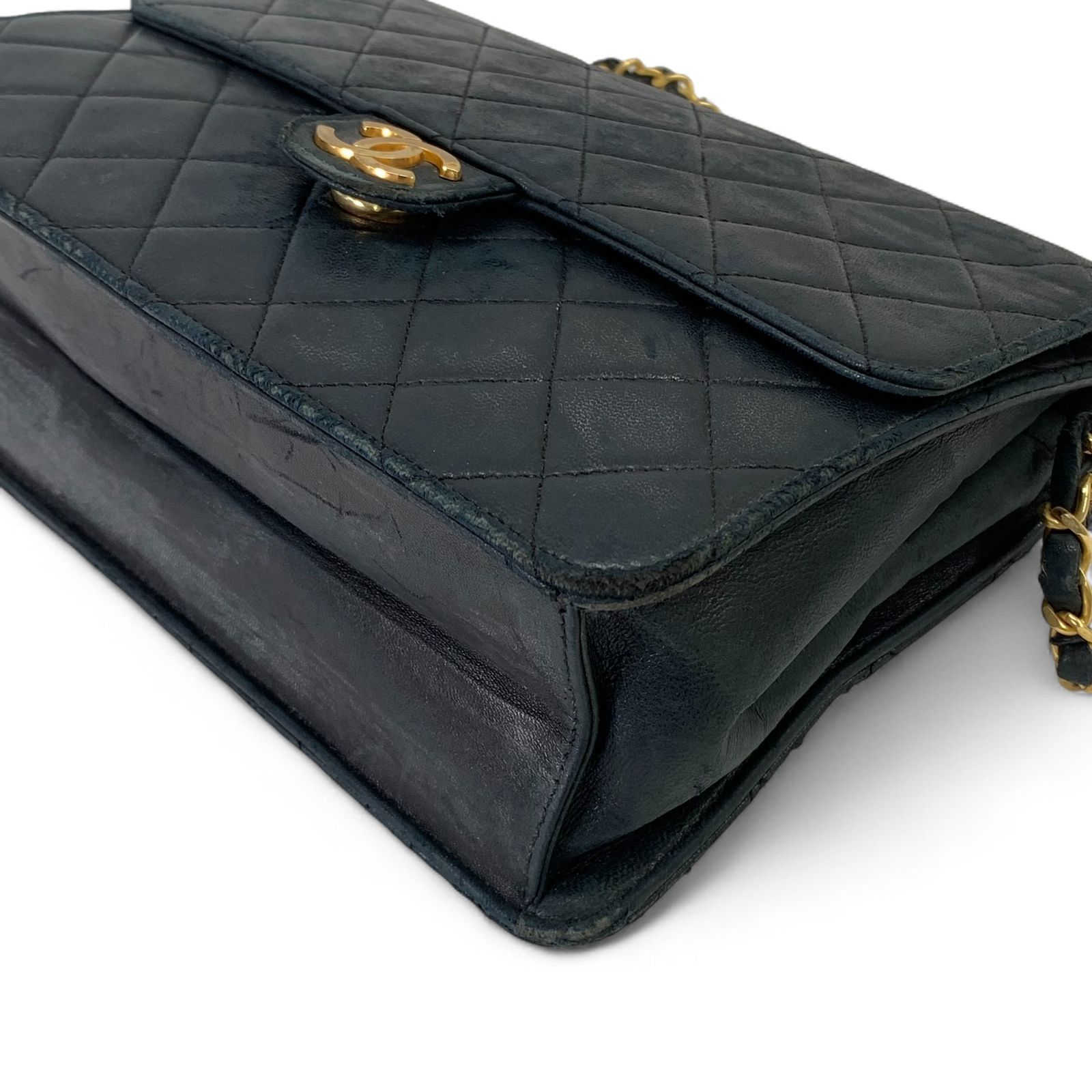 ジャンク品 CHANEL シャネル マトラッセ チェーンショルダーバッグ 80