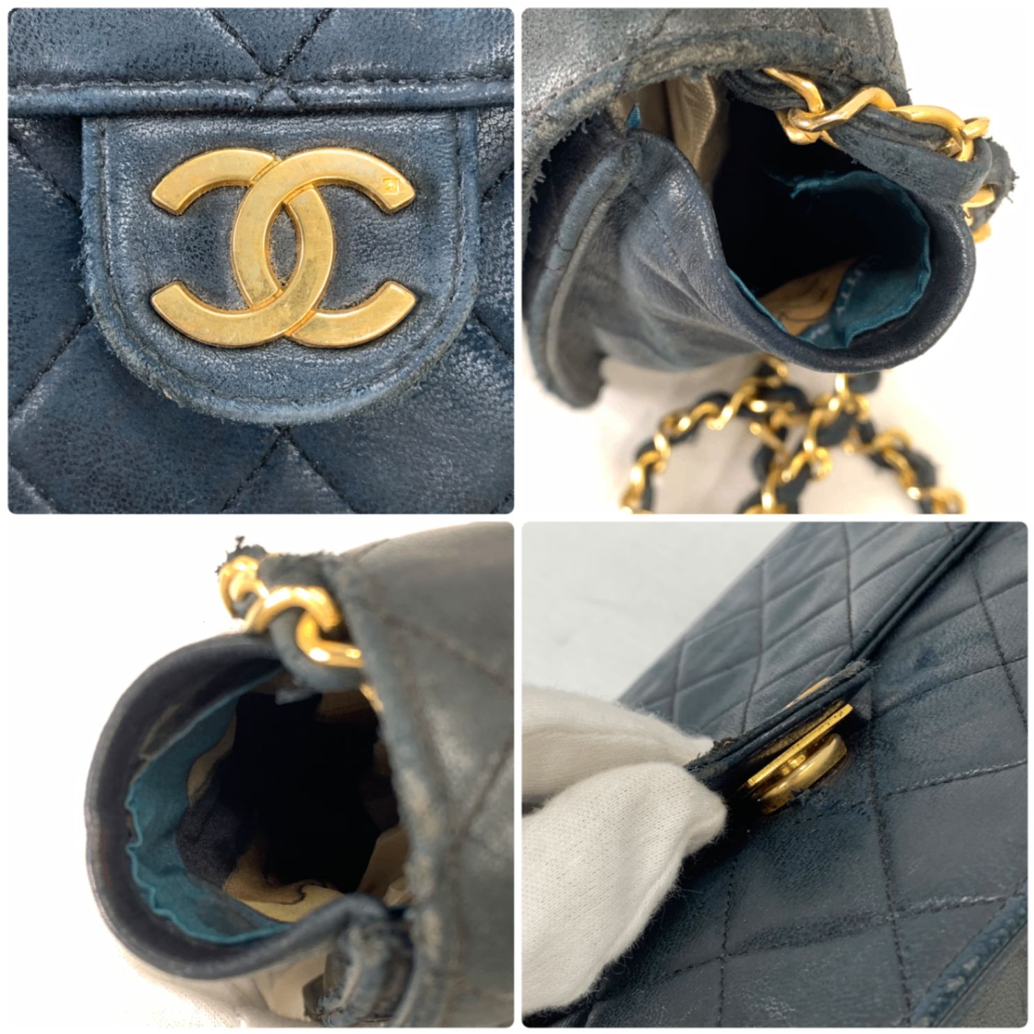 ジャンク品 CHANEL シャネル マトラッセ チェーンショルダーバッグ 80