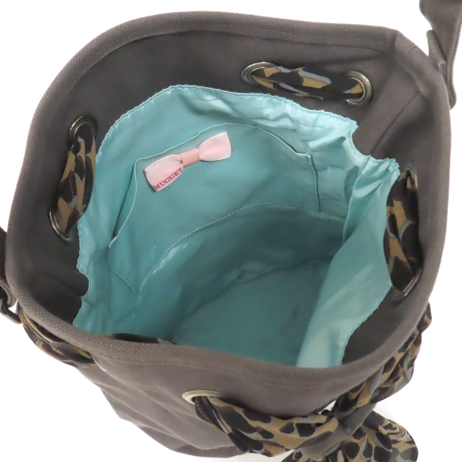 WB26121 美品 MUGUET ミュゲ トートバッグ ショルダーバッグ バケツ型 