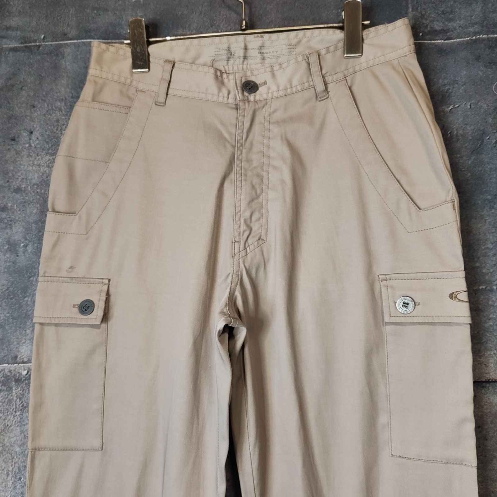 00s OAKLEY オークリー テック カーゴパンツ ベージュ W32 Lサイズ相当