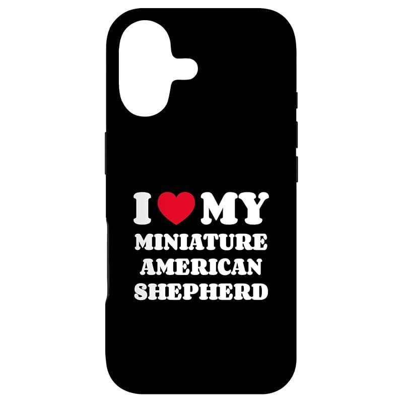 【新品】 I Love My Miniature American Shepherd ミニチュア・アメリカン・シェパード スマホケース iPhone 17 用
