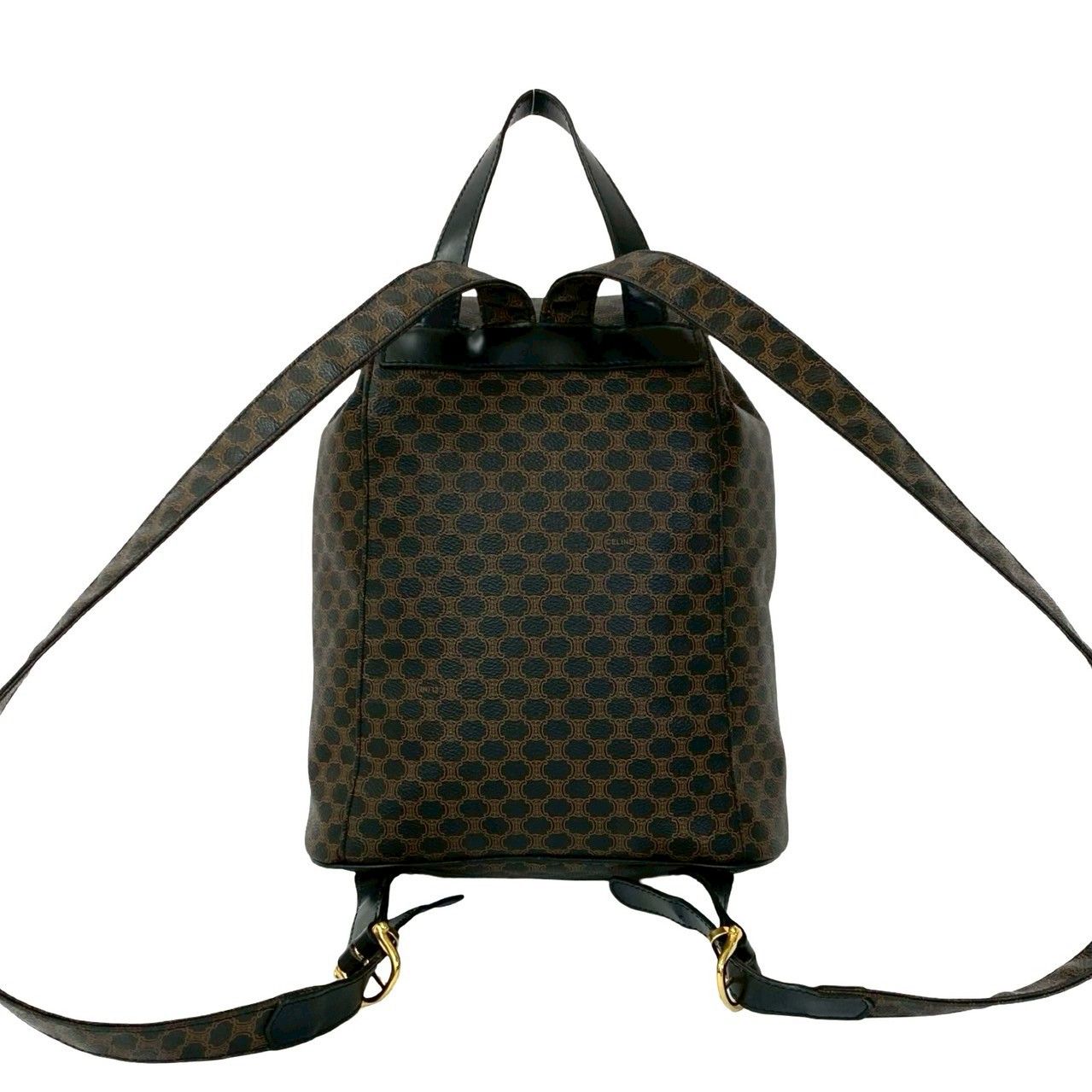 極 美品 CELINE セリーヌ ヴィンテージ マカダム ブラゾン 柄 レザー