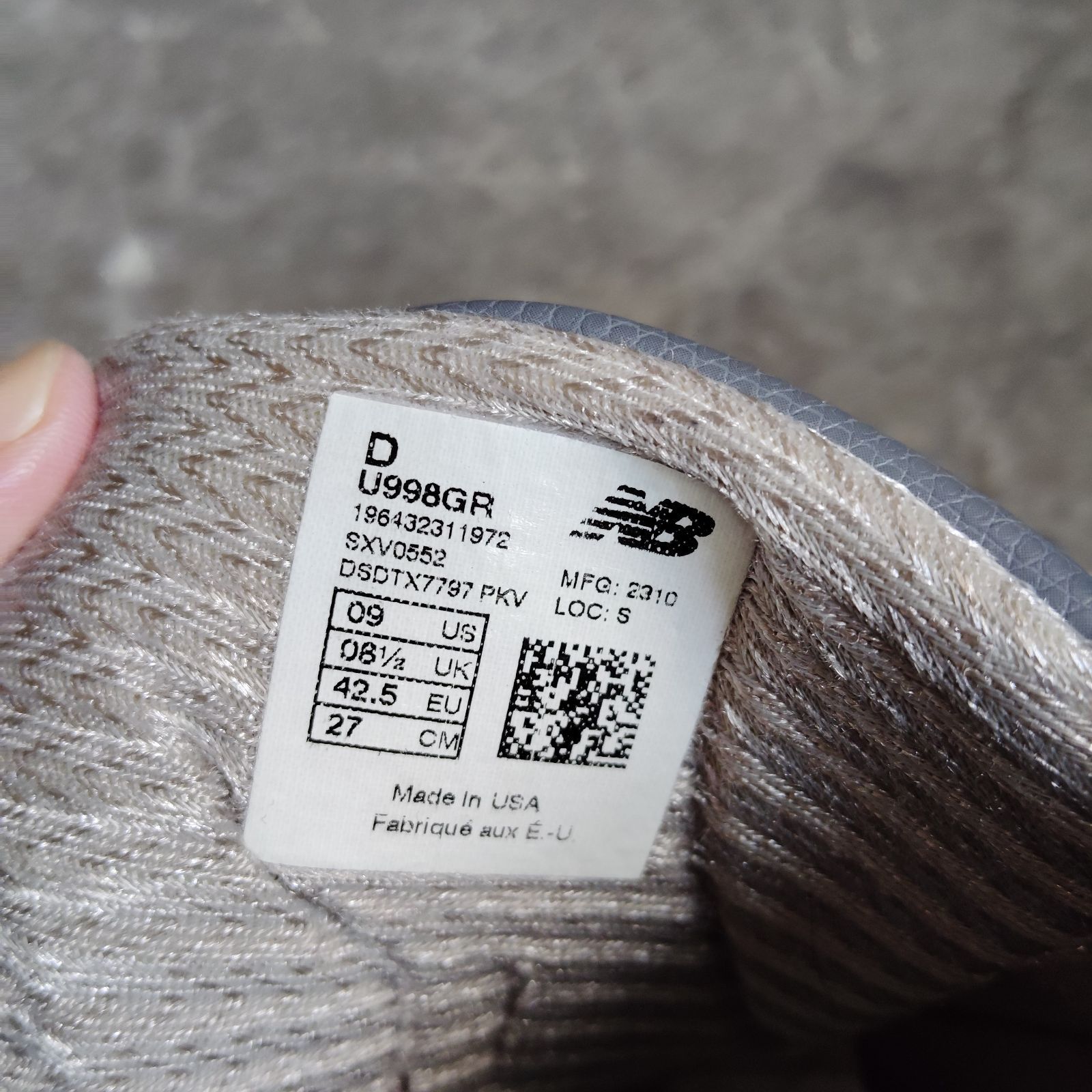 NEW BALANCE USA製 U998GR 27cm ニューバランス - メルカリ