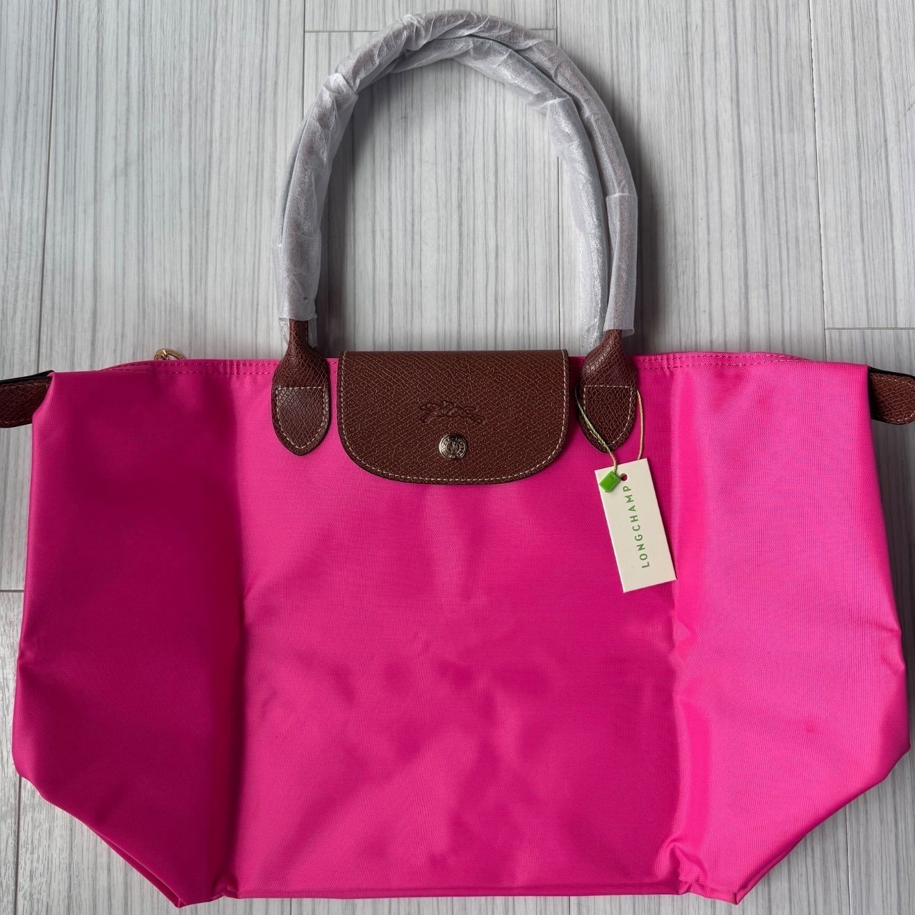 新品未使用】Longchamp ピンク ナイロン ショルダーバッグ Lサイズ 