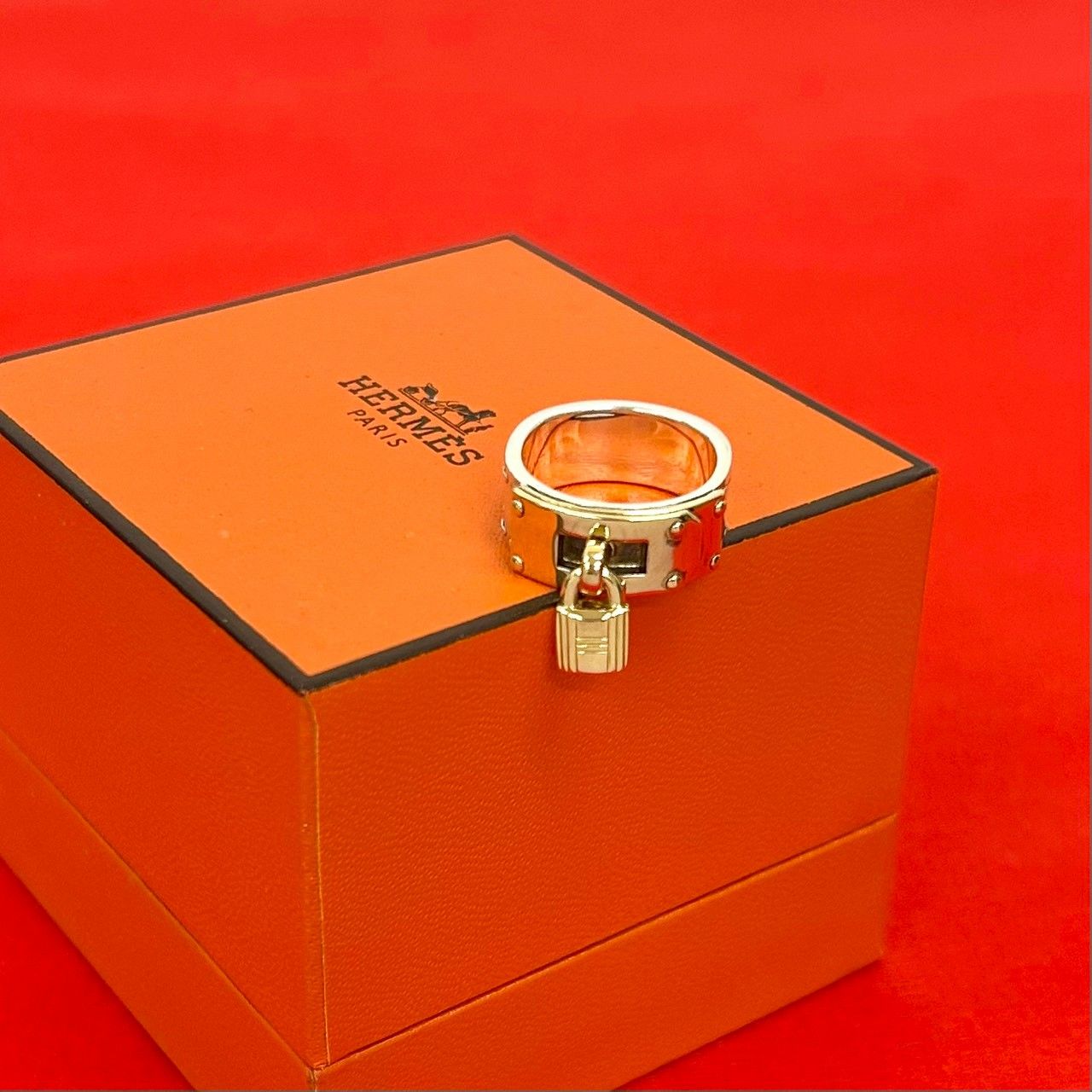 極 美品 HERMES エルメス ケリー リング シルバー925 K18ゴールド 指輪 