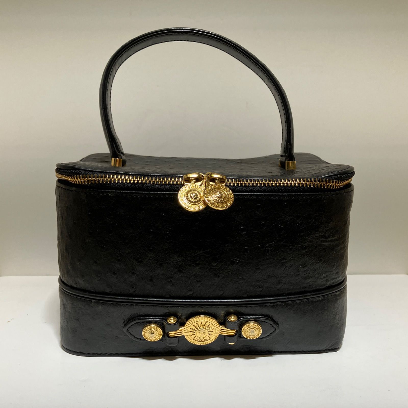 VERSACE ヴェルサーチ サンバースト バニティ ハンドバッグ ポーチ