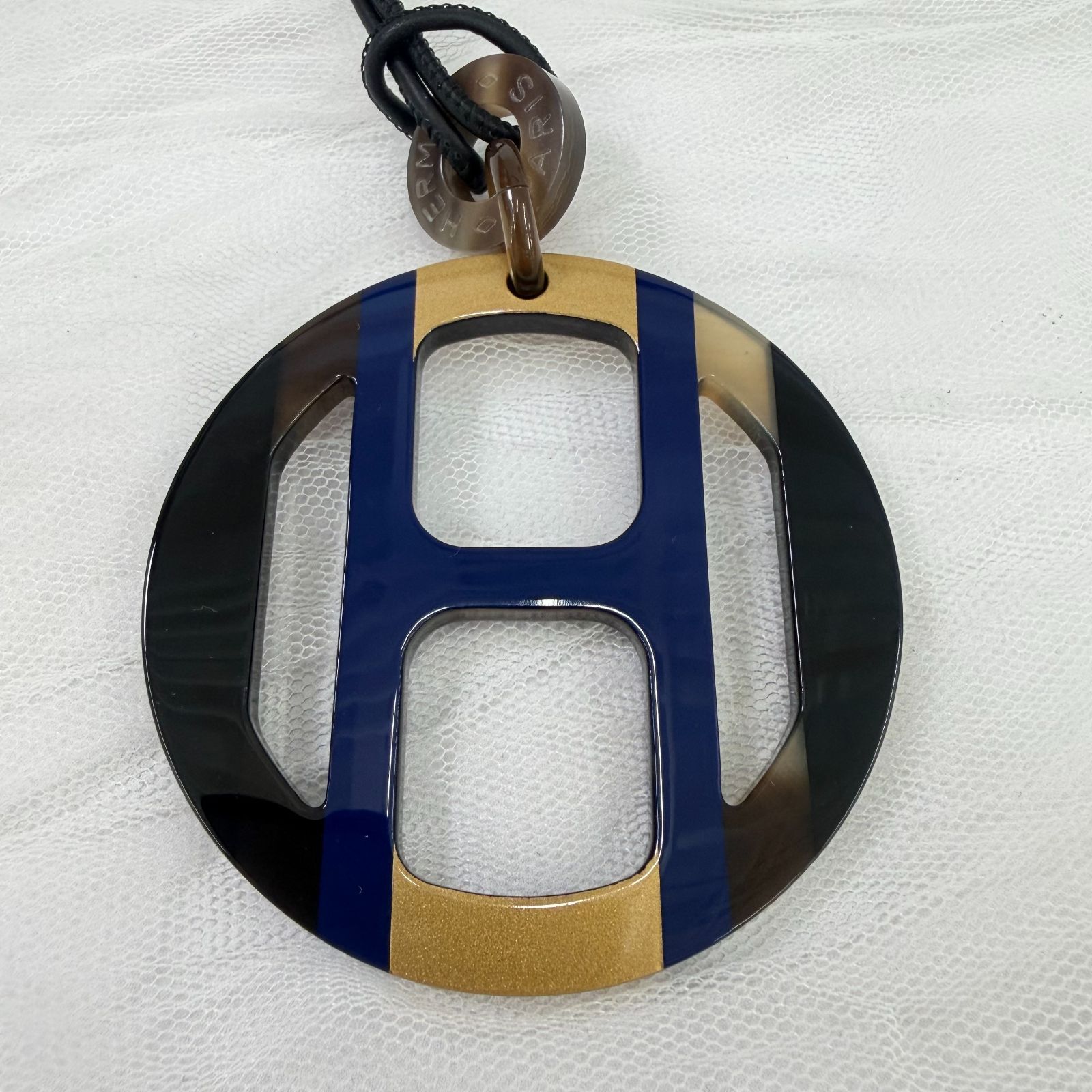 鑑定済み【 美品 】エルメス 《 Hエキップ 》 ネイビー ブラック