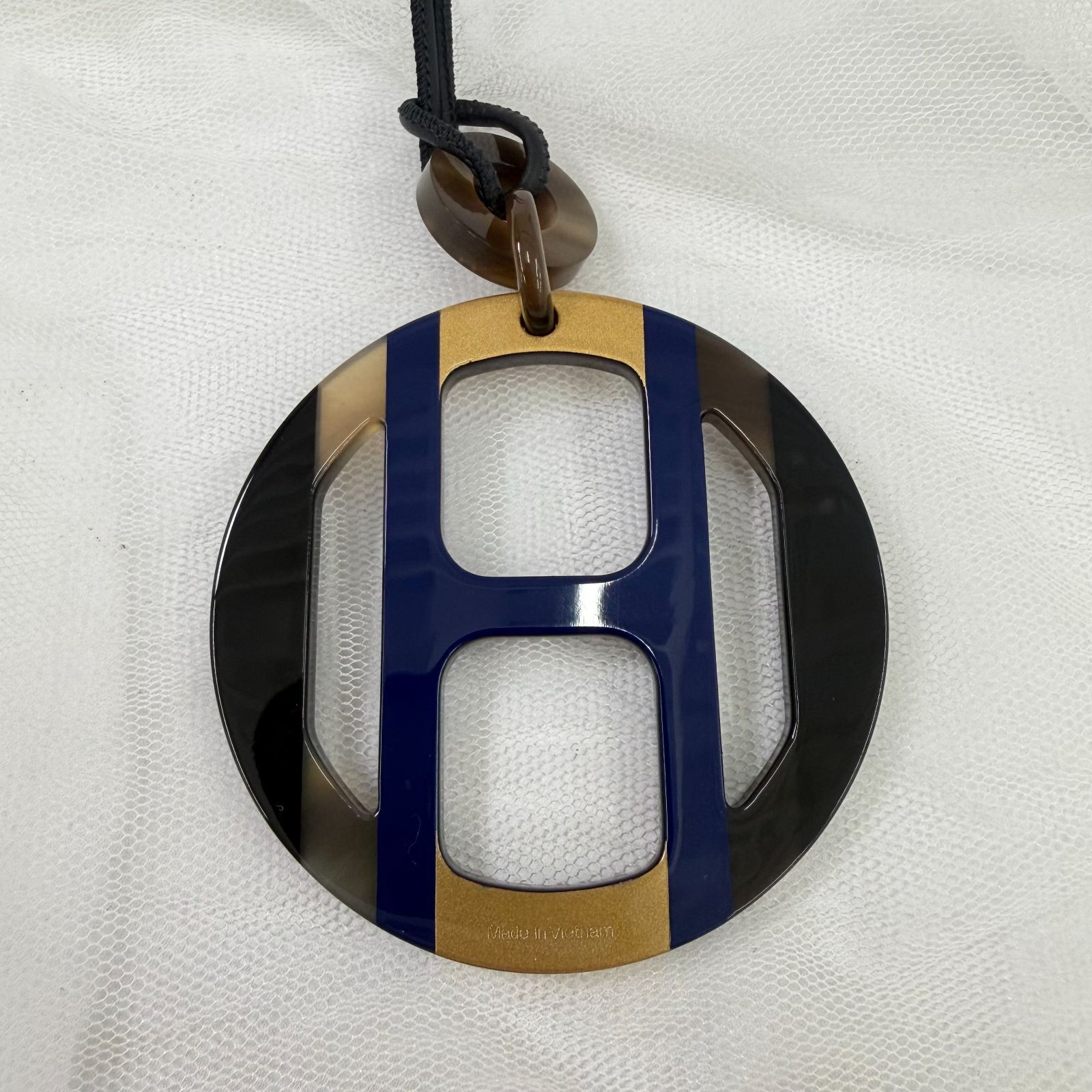 鑑定済み【 美品 】エルメス 《 Hエキップ 》 ネイビー ブラック