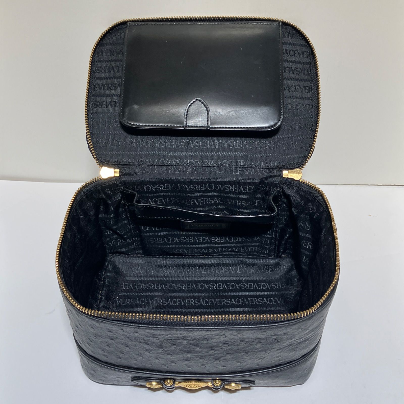 VERSACE ヴェルサーチ サンバースト バニティ ハンドバッグ ポーチ