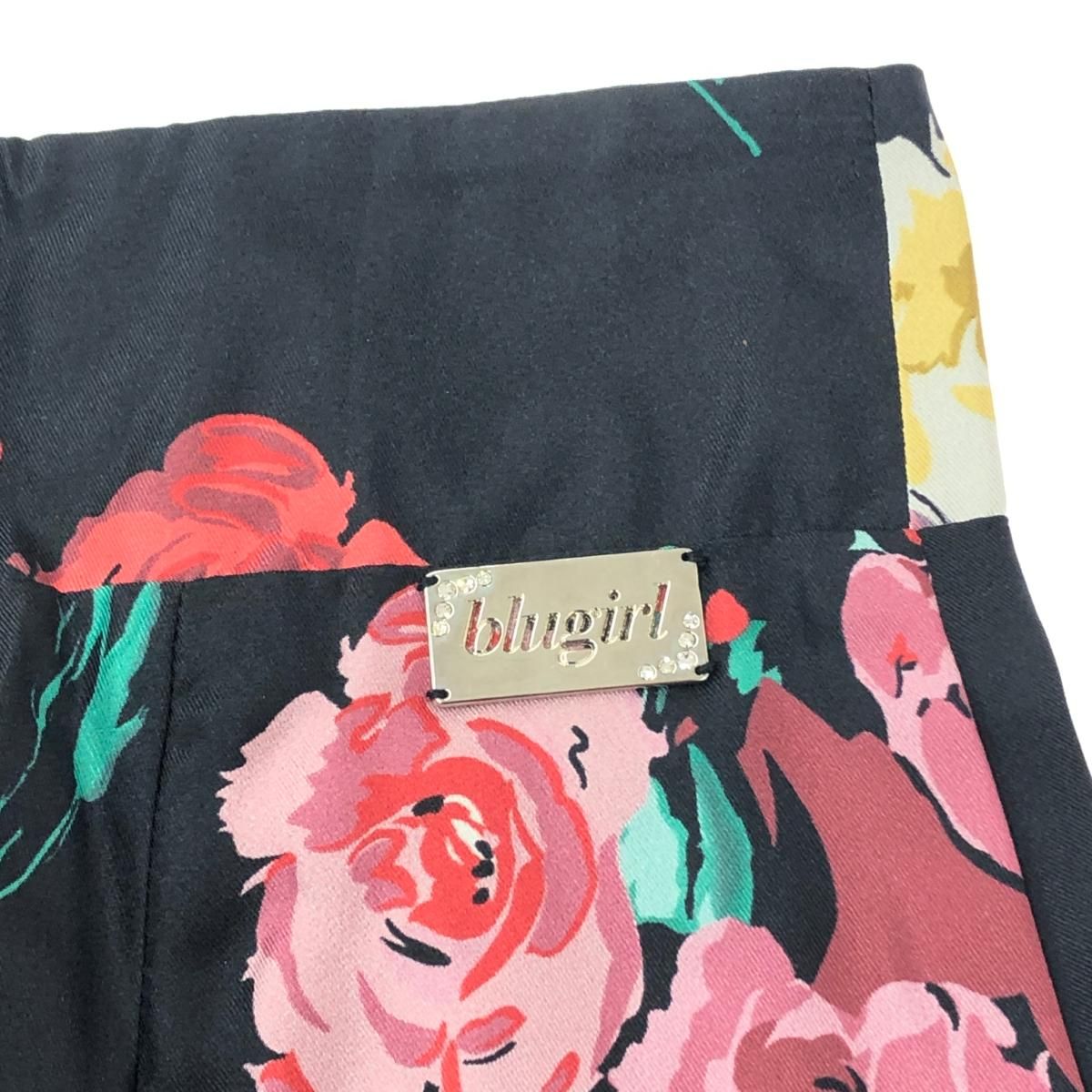 BLUMARINE ブルーガール ブルマリン 花柄フラワー シルク スカート blugirl Blumarine ブルーガール ブルマリン 花柄シルクスカート