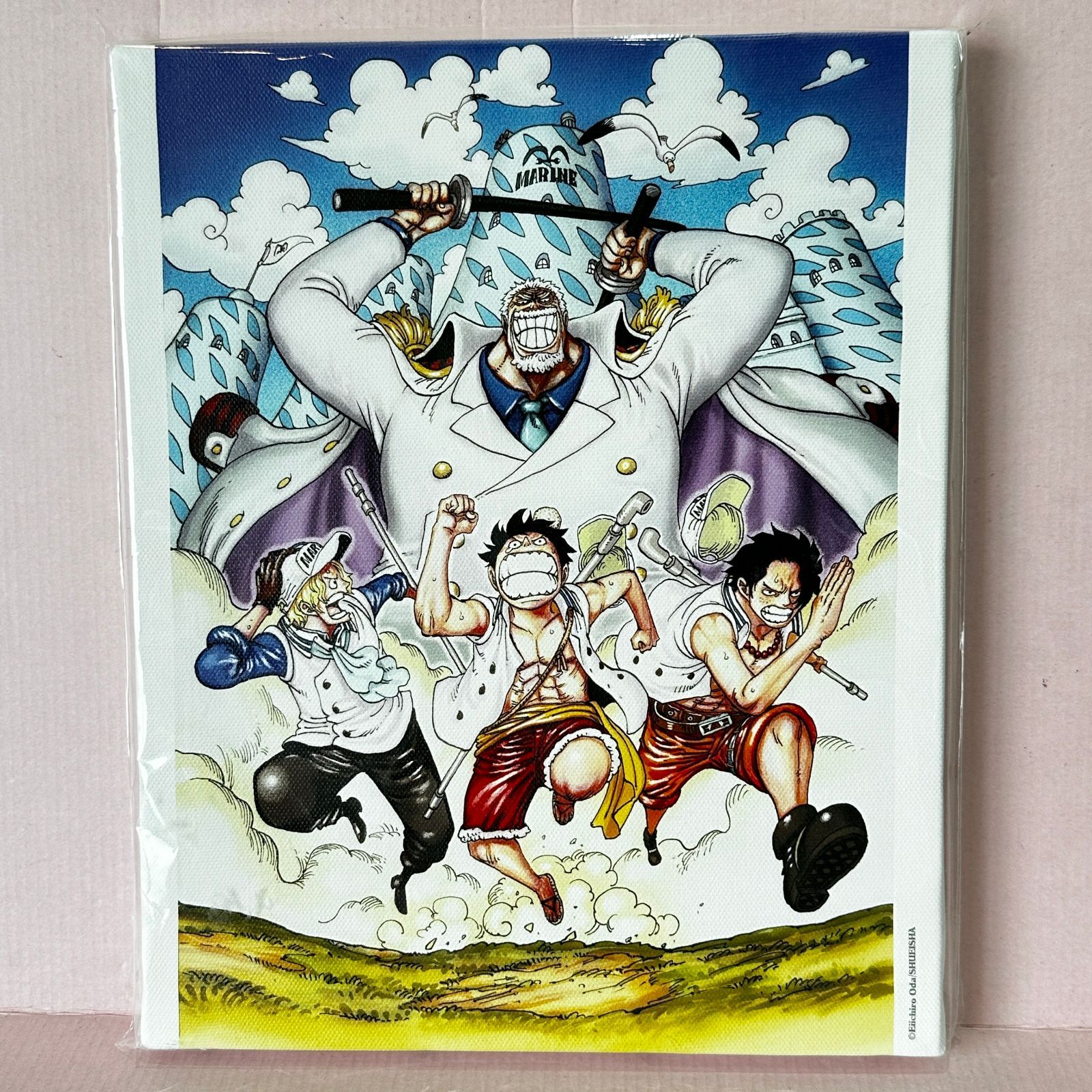 ☆ ワンピース　フルカラーアートボード　夢の一枚　ルフィ　エース　サボ □ルフィとエースとサボが海軍 ONE PIECE magazine“夢の一枚”Vol.2