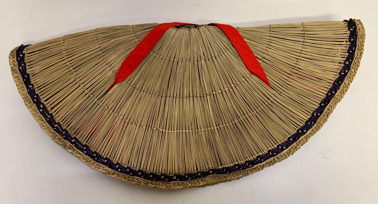 おけさ笠 編み笠 折編笠 おり編笠 赤紐 日本舞踊 阿波踊り 直径56cm 