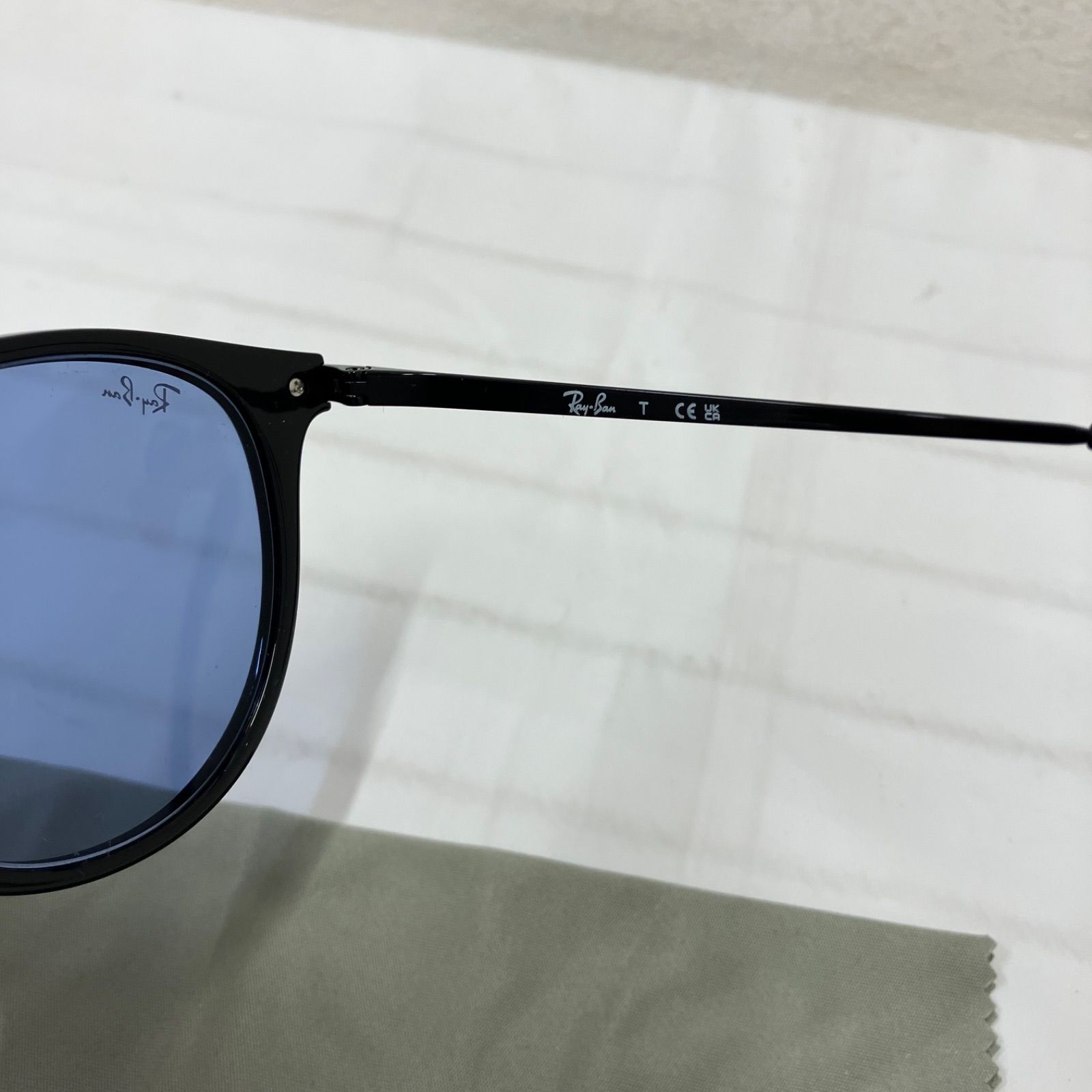 D9674 Ray Ban レイバン RB4334D 601/80 ブラック×ブルー サングラス 