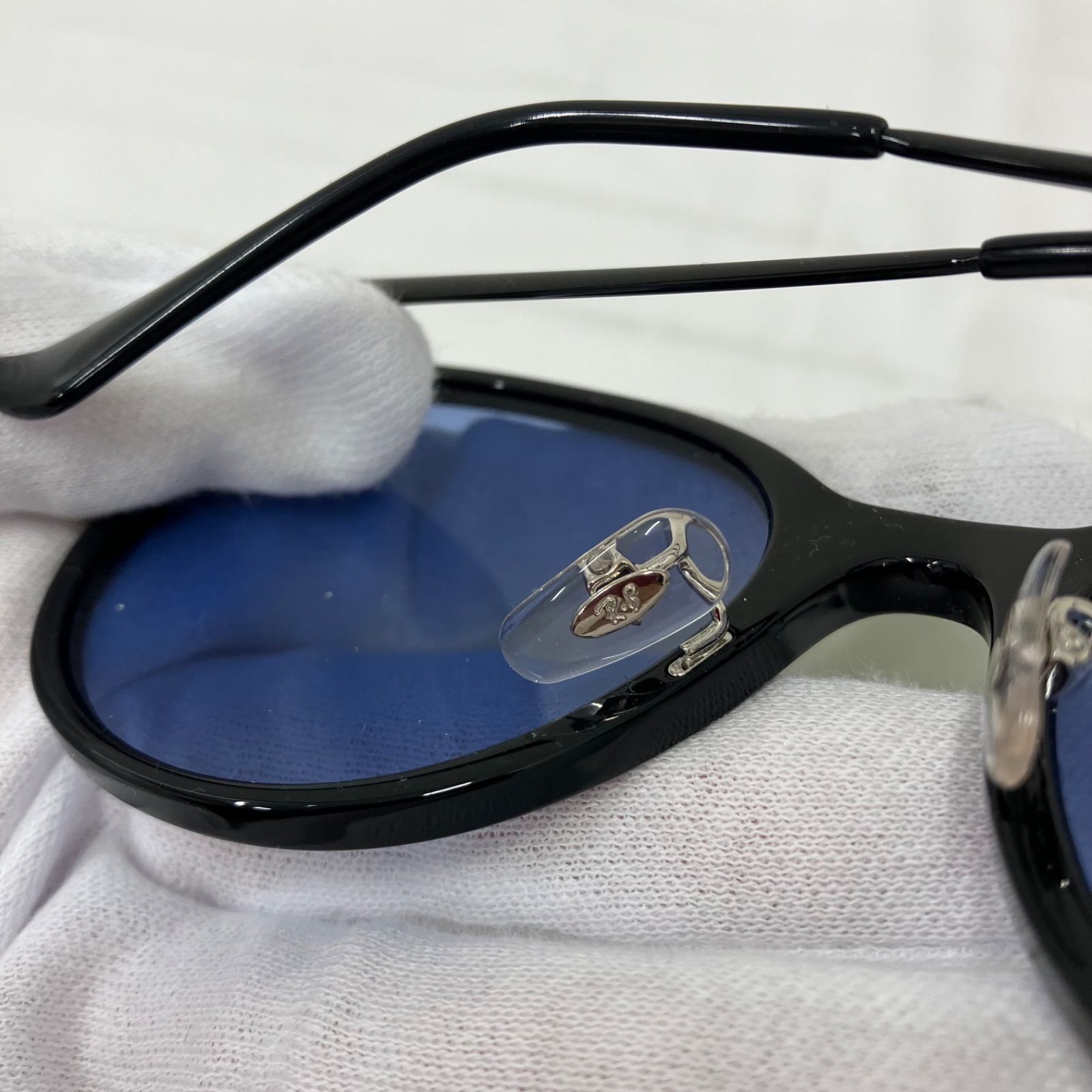 D9674 Ray Ban レイバン RB4334D 601/80 ブラック×ブルー サングラス 