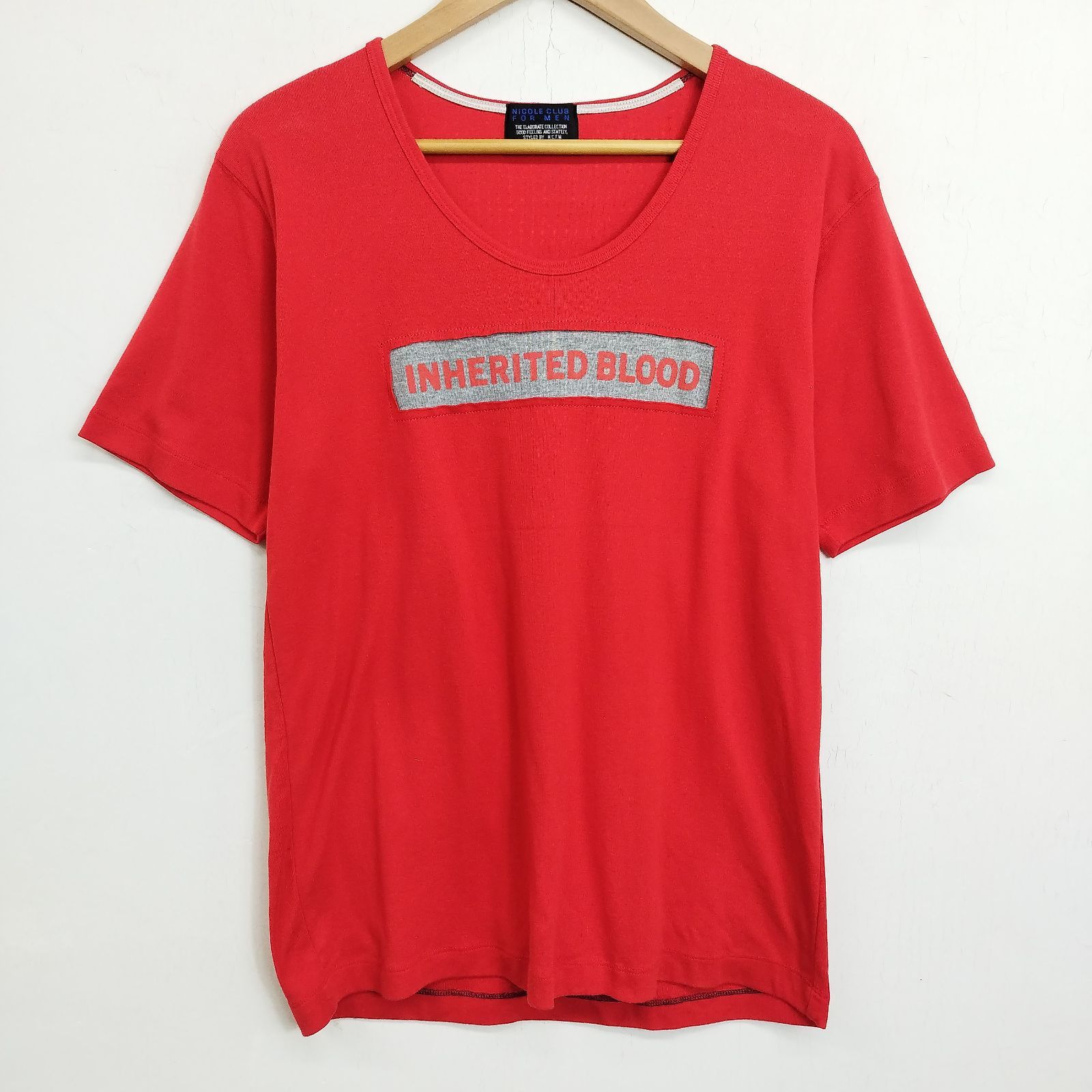 00s NICOLE CLUB FOR MEN ニコルクラブフォーメン Tシャツ レッド
