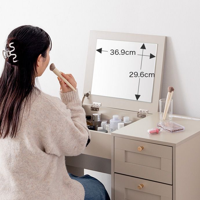 新品】ドレッサー デスク 幅80cm スツール付き USBコンセント付き 化粧 