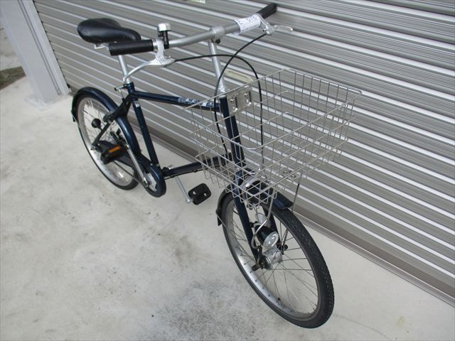 E678☆整備済み☆完成車発送☆ミニベロ中古自転車☆ネイビー【20インチ