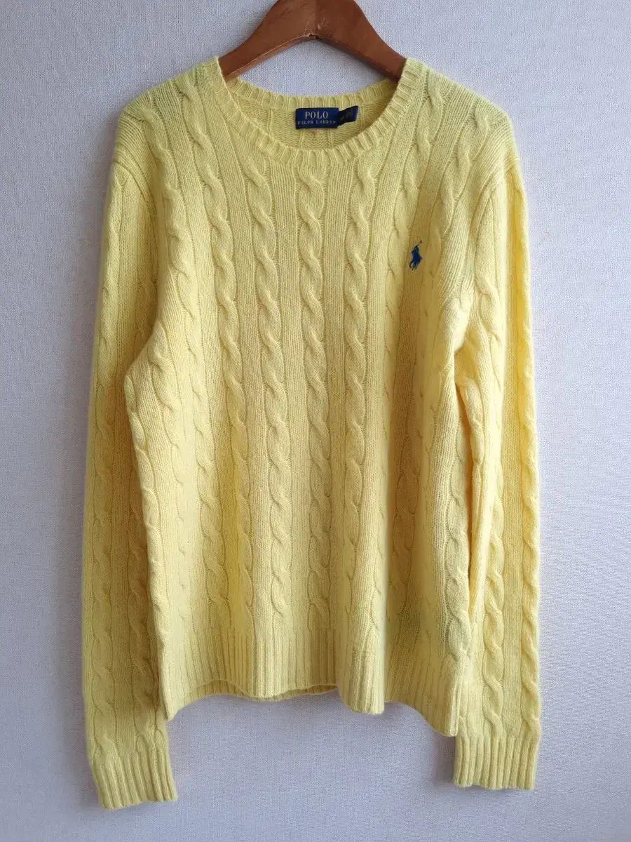 【新品未使用】ポロラルフ ローレン 長袖ケーブルニット ホワイトL ポロ ラルフ ローレン POLO RALPH LAUREN ケーブルニット コットン